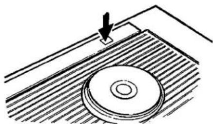 Technical line drawing of a mechanical component with a circular base and downward arrow (no text or symbols)