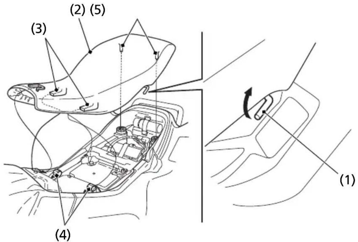 Honda TRX250X (2014) - SEAT UNDERSIDE - 2