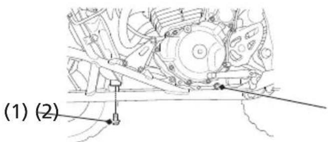 Honda TRX400X (2014) - Drain the Engine Oil: - 1