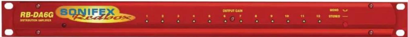 RB-DA6G SONIFEX OUTPUT GAIN MONO Distribution amplifier Redbox STEREO —