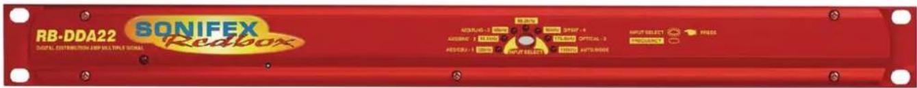 RB-DDA22 BONIFEX Digital Distribution AND SOLT CODE SIGNAL OUTPUT: 10 ASSUM: 2.4 KB ADDRESS: 1 KB INPUT SELECT SPRIF - 4 STRAW OFFICE - 3 INPUT SELECT FREE PRODUCTS ADDRESS / 1 KB OUTPUT SELECT STRAW OFFICE OUTPUT SELECT FREE