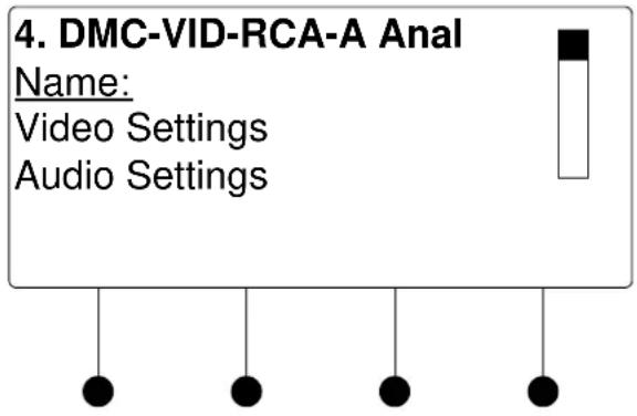4. DMC-VID-RCA-A Anal Name: Video Settings Audio Settings