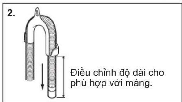 2. Điều chỉnh độ dài cho phù hợp với máng.