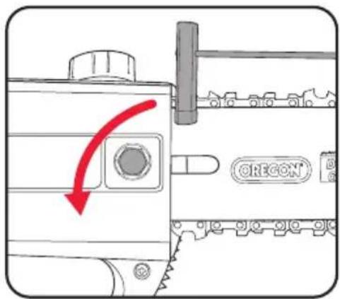 Diagram showing a mechanical component with a red arrow indicating rotation or movement, labeled 'OREGON' in the corner.