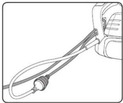 Ozito BLW-1800 - Using the extension cord retaining hook - 3