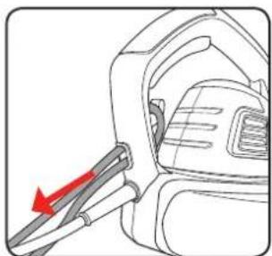 Ozito BLW-1800 - Using the extension cord retaining hook - 2