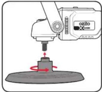 Ozito PXBSPS-180 - Attaching The Hook & Loop Accessory Disc - 2