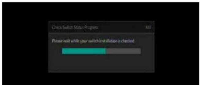 Check Switch Status Progress Please wait while your switch installation is checked.
