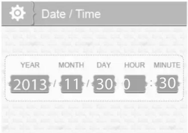 Date / Time YEAR MONTH DAY HOUR MINUTE 2013/11/30 0:30