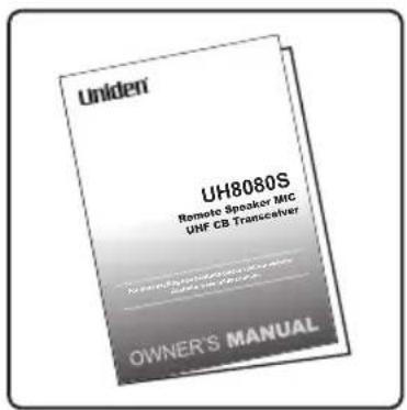 Uniden® UH8080S Remote Speaker MIC UHF CB Transceiver Owner's MANUAL