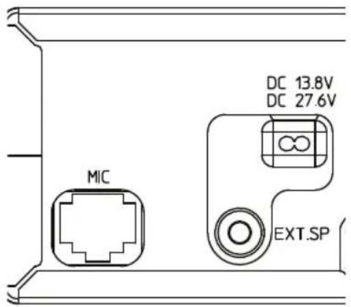 MIC DC 13.8V DC 27.6V EXT.SP