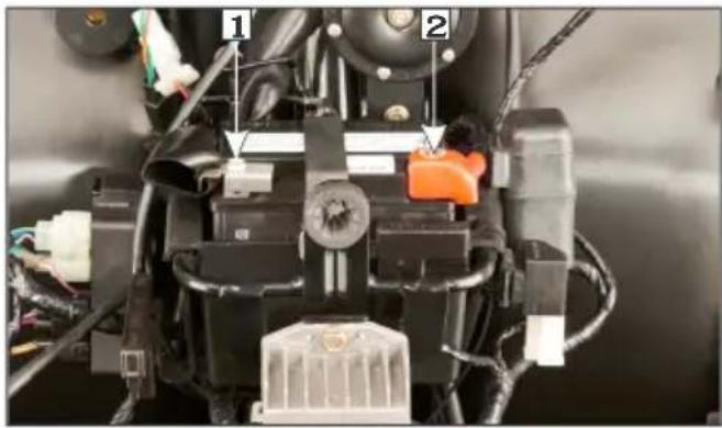 Labeled mechanical assembly diagram showing components with numbered annotations