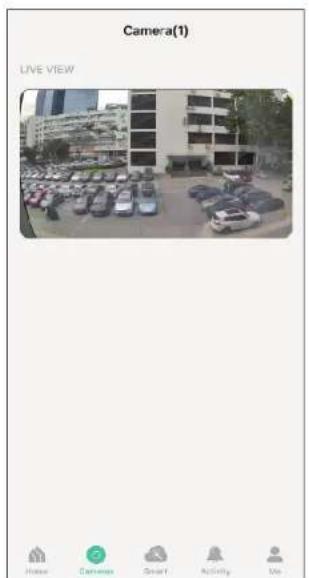 Camera(1) LIVE VIEW Home Camera Smart Activity We
