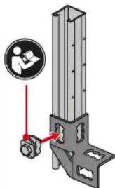Technical diagram showing a mechanical assembly with a magnified inset and red directional arrows indicating motion or force.