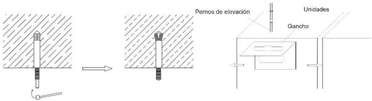 Pernos de elevación Unidades Gancho
