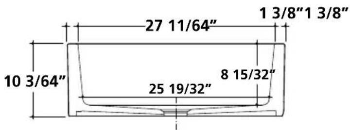 27 11/64" 1 3/8"1 3/8" 10 3/64" 25 19/32" 8 15/32"