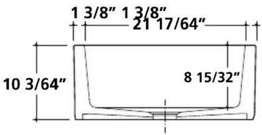 1 3/8" 1 3/8" 21 17/64" 10 3/64" 8 15/32"