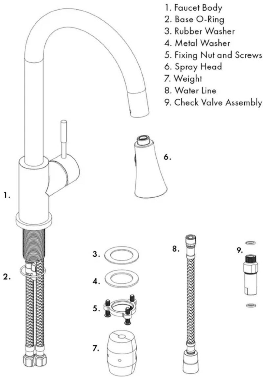 ZLine REM-KF-BN - SPRING FAUCET - 4