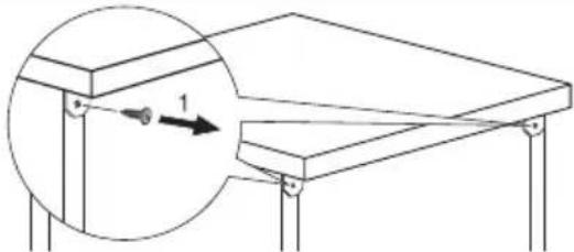 WESTINGHOUSE WDF901WA - Follow steps listed below to remove the appliance worktop - 1