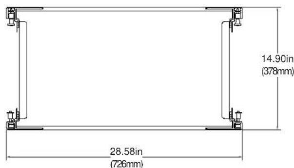 14.90in (378mm) 28.58in (726mm)