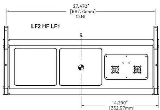 27.470" [697.75mm] CENT LF2 HF LF1 14.290" [362.97mm]