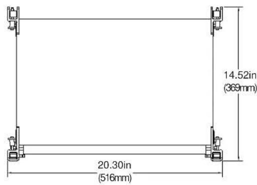 14.52in (369mm) 20.30in (516mm)