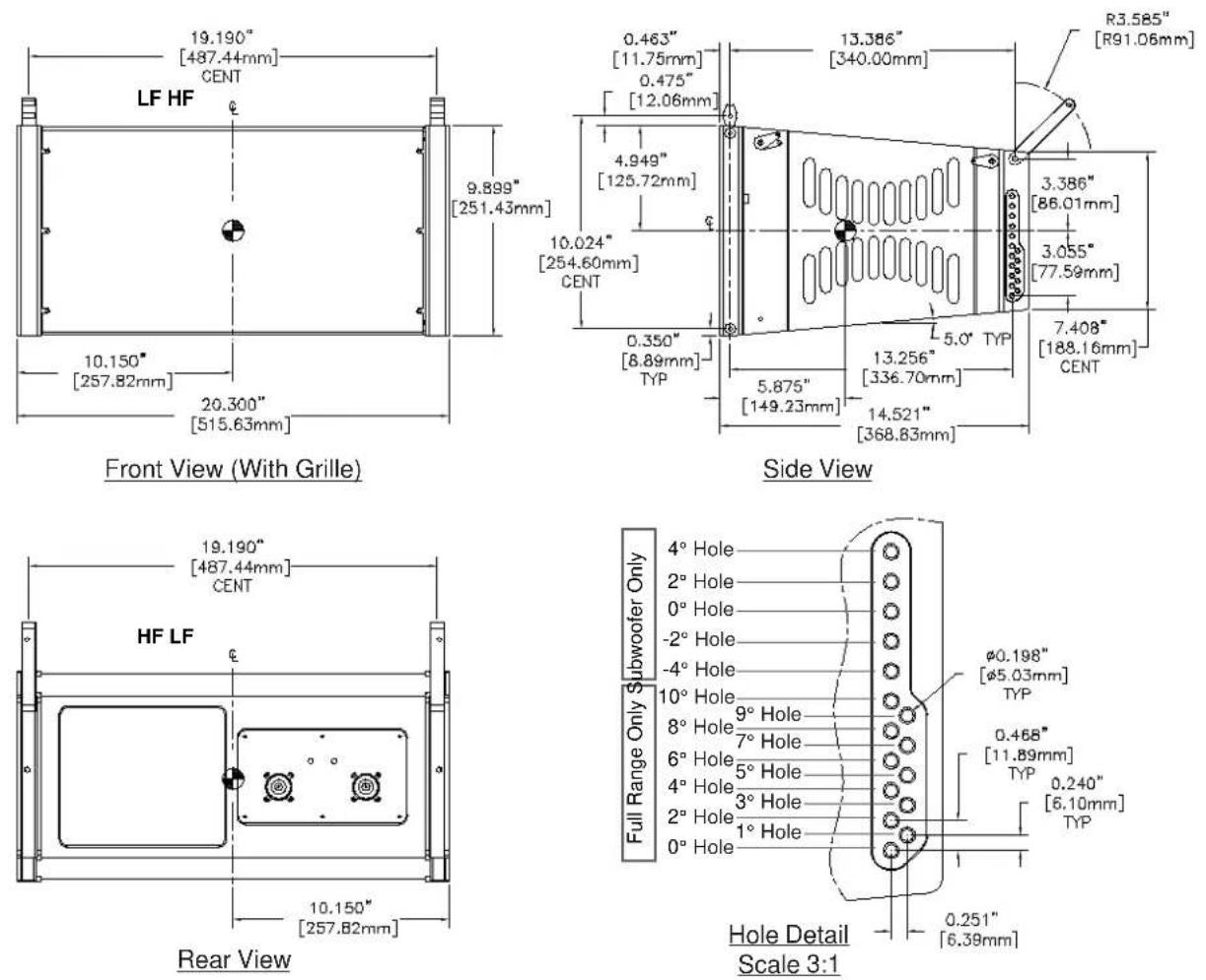 ELECTRO-VOICE XLD291-FG - XLVC Enclosure Rigging Hardware Details - 8