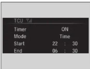 TCU Tall Timer ON Mode Time Start 22 : 30 End 06 : 30