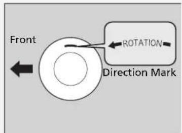 Front ROTATION Direction Mark
