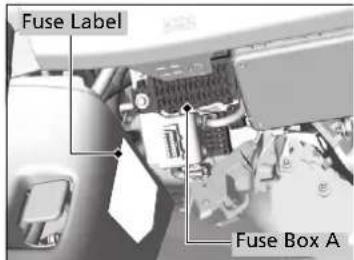 Fuse Label Fuse Box A