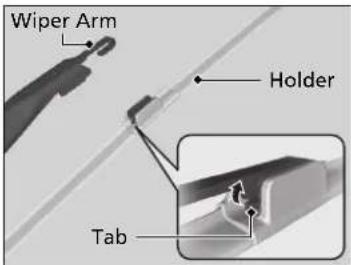 Wiper Arm Holder Tab
