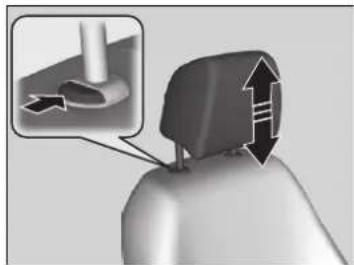 Honda Clarity Electric (2018) - Adjusting the Front Head Restraints Positions - 2