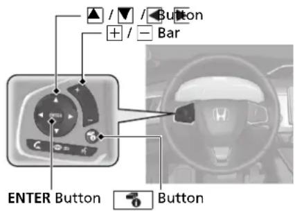 ▲ / ▼ / Button + / - Bar ENTER Button Button