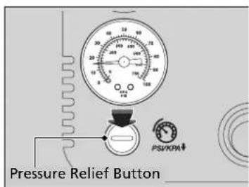 Pressure Relief Button PSI/KPA