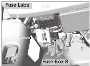 Fuse Label Fuse Box B