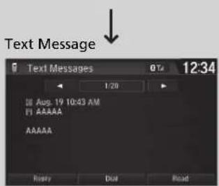 Text Message 12:34 Text Messages 1/20 Aug. 19 10:43 AM AAAAA AAAAA Reply Dist Road