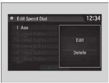 Edit Speed Dial 12:34 1 Aaa Edit Delete