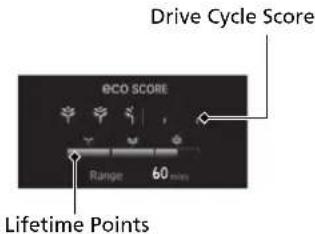Drive Cycle Score ECO SCORE Range 60 mm Lifetime Points