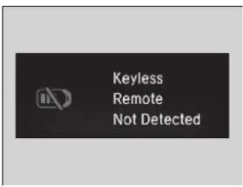 Keyless Remote Not Detected
