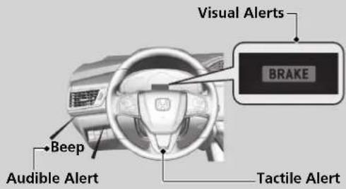 Visual Alerts BRAKE Beep Audible Alert Tactile Alert