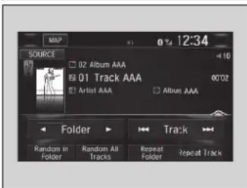 MAP SOURCE 02 Album AAA 01 Track AAA Artist AAA Album AAA Folder Track Random in Folder Random All Tracks Repeat Folder Repeat Track 04 12:34