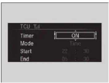 TCU Tull Timer ON Mode Time Start 22 : 30 End 05 : 30