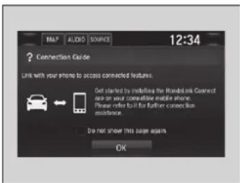 M&P AUDIO SOURCE 12:34 ? Connection Guide Link with your phone to access connected features. Get started by installing the Handola link Connect page on your compatible mobile phone. Please refer to if for further connection resistance. Do not show this page again. OK