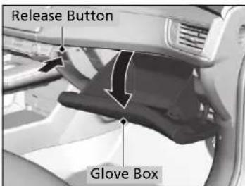 Release Button Glove Box