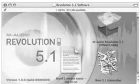M-AUDIO REVOLUTION 5.1 Version 1.0.0 (build 00000008) 4rev1.1 relative notes top 36 oct Rev 3.1 unirettaler M-Audio Revolution 5.1 Software mgkg