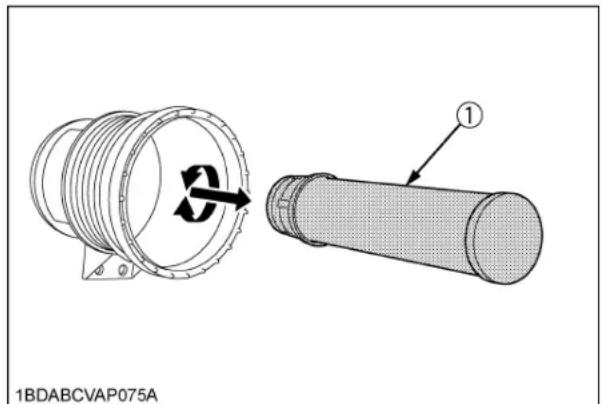 KUBOTA ZD1011-48 - [How to remove the secondary element] - 1