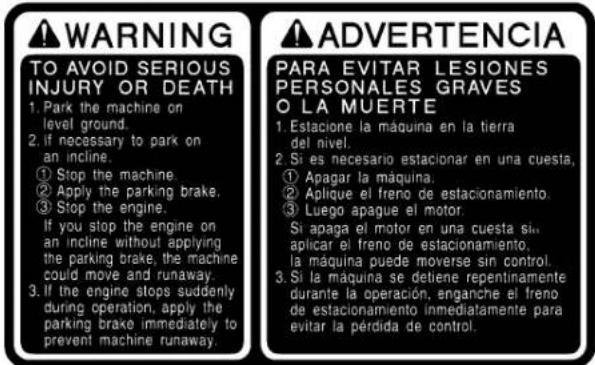 KUBOTA ZD1011-48 - DANGER, WARNING AND CAUTION LABELS - 2