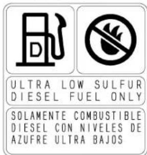 ULTRA LOW SULFUR DIESEL FUEL ONLY SOLAMENTE COMBUSTIBLE DIESEL CON NIVELES DE AZUFRE ULTRA BAJOS