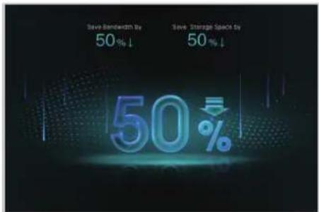 Save Bandwidth By 50% ↓ Save Storage Speed By 50% ↓