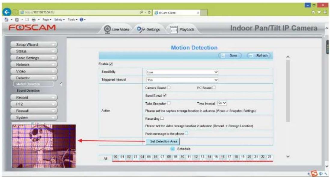 FOSCAM QJ2 - Step 2: Setup the Motion Alarm Settings - 1